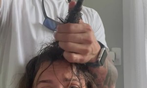 Brush Needs to be Cut Out of Extremely Tangled Hair