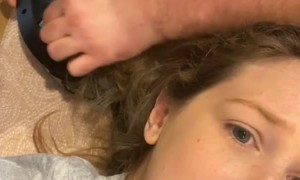Robo-Vacuum Sucks up Mom's Hair While Playing with Baby