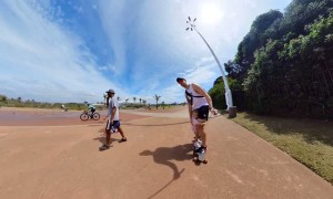 Dad Takes 2-Year-Old Daughter Longboarding