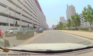 Girl Dancing in Crosswalk Gets Hit by Man with Purse