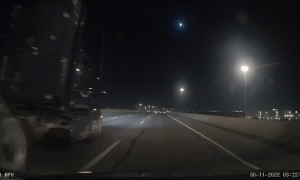 Geminid Meteor Over San Antonio, Texas