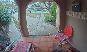 Son Suddenly Slips on Porch
