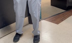 Coworker Entering Janitors Closet Gets Spooked