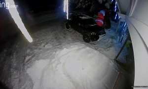 Bear Pops Inflatable Santa