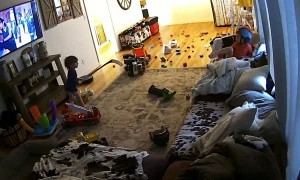 Little Boy Isn't a Fan of Power Rangers