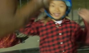 7-Year-Old Roller Skater Expertly Lands Flip