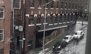 Cars Slide Down A Hill In Seattle