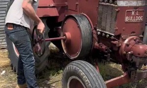 Epic old school tractor needs lots of work just to start