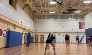 Girl Gets Headshot at Volleyball Practice