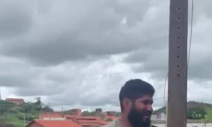 Large Spider Crawls on Brother After Picking Cassava