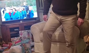 Grandpa Tries Out Hoverboard
