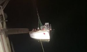 Boat Full of Marines Flips