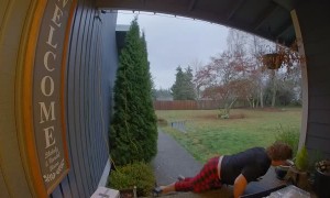 Son Misses Steps and Hits the  Ground