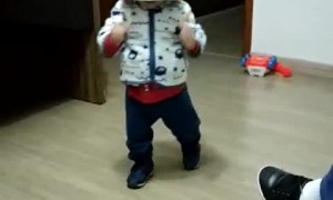 Child Runs Into Wall With a Bucket on His Head