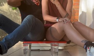 Drinking Water on a Vibrating Exercise Machine Proves Challenging