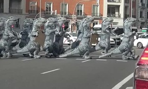 A Dinosaur Stampede In Madrid