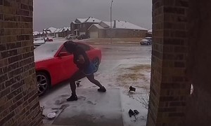Texas Weather Causes Slippery Walkways
