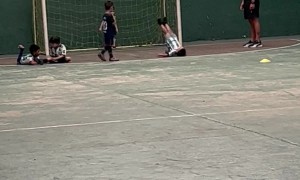 Little Boy Trips Over Ball While Trying to Make Goal