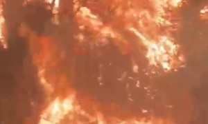 Drivers See Flames and Heavy Smoke As Wildfires Burn in Chile