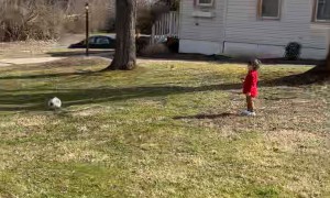 Soccer Kick Nails Kid in the Head