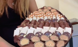 Woman Accidentally Dumps Giant Candy-Filled Egg