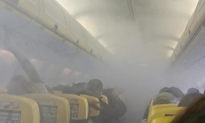Plane Fills With Smoke After Takeoff