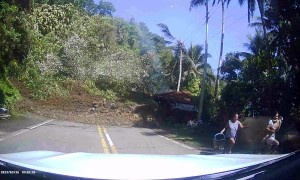 Landslide Caught on Dashcam in the Philippines