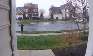 Front Door Camera Catches Family's Excitement