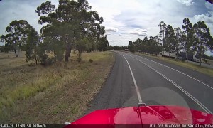 Swerving Car Causes Close Call