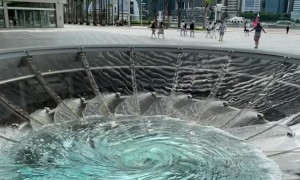 Incredible Spiral Water Fountain in Singapore