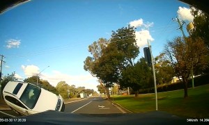 High Speed Chase Ends In Car Rolling