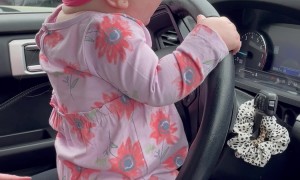 Happy Baby Honks Car Horn