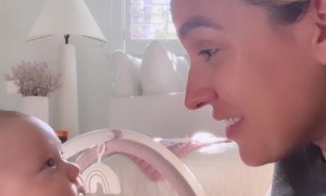 Mom and Daughter Have a Moment