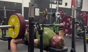 Man Drops Heavy Weight On Head