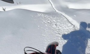 Finding Deep Snow on Snow Bike Sends Rider into Fluffy Powder