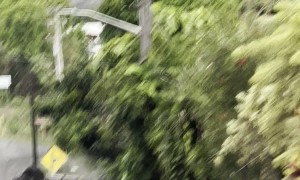 Car Swerves Through Traffic And Flips Off Of Cliff