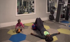 Girl Gives Woman an Unexpected Workout Whack