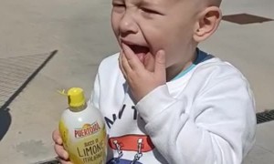Boy Tries Lemon Juice and Receives a Sour Surprise