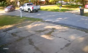 Driver Clips Mailbox and Keeps Going
