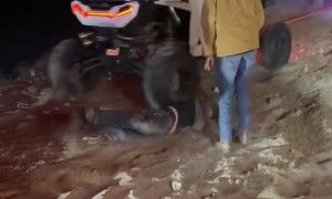 Guy Gets Run Over by a Dune Buggy
