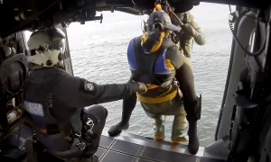 Police rescue fisherman stranded on a rock