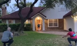 Pup gives owners hilarious retribution after vacation abandonment