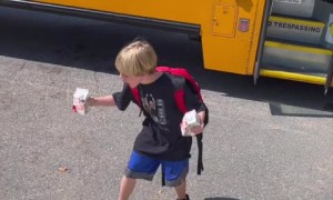 First grader does epic Steve Austin impression for school's end