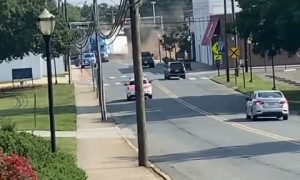 Train smashes into a truck stuck on railway