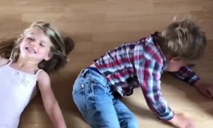 Kid wipes out after spinning in circles