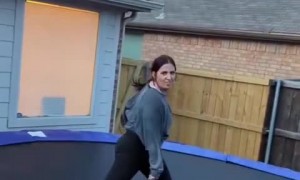 Kids excited to see her do a backflip 