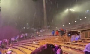 Hail at red rocks for Louis Tomlinson