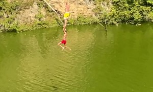 Double Zipline River Dive