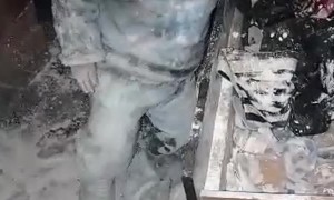 Nephew Gets Into The Cornstarch