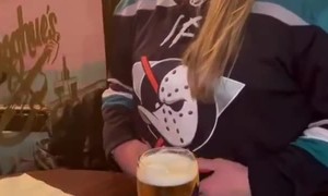 Chugging a Guinness